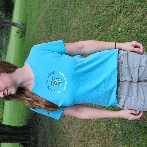 Life is Good Dog Shirt "You Had me at Woof!" 🐕 - Picture 3 of 9